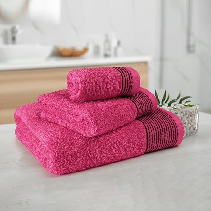 Belizzi Home Ultra Soft 3 Pack Cotton Towel Set, Contains a Bath Towel 28x55 - Image 2