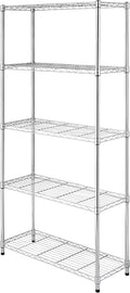 Whitmor 5 Tier Shelving Unit, Metal Storage Shelves, 400 lbs Capacity per Shelf by Whitmor