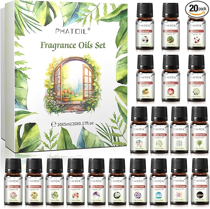 PHATOIL Coconut 20 Pcs Fragrance Oil Set, Premium Fragrance Oil, by PHATOIL