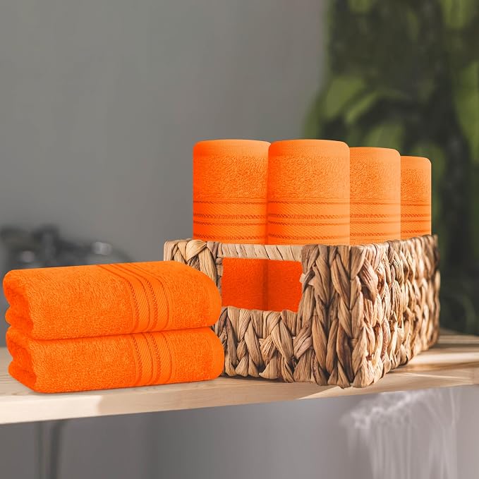 BOUTIQUO Ultra Soft Cotton Washcloths, Contains 12 Piece Face Cloths 12x12 inch - Image 3