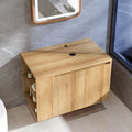 Bathroom Vanity, Natural Color Wall-Mounted Bathroom Vanity by Chyanmoo