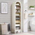 71" Tall Arched Bathroom Storage Cabinet, 8-Tier Modern Farmhouse Storage by IFBUYFarmhouseFurniture