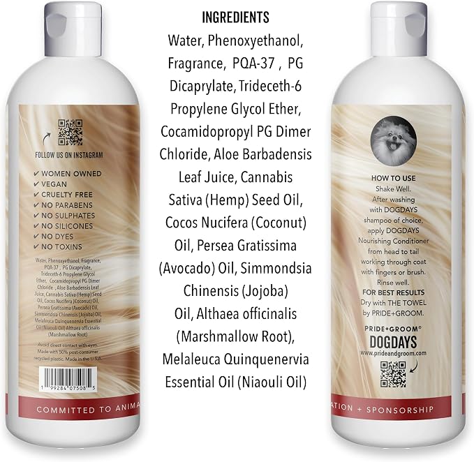 Pride and Groom DogDays Nourishing Dog Conditioner | Tearless, Hypoallergenic - Image 8