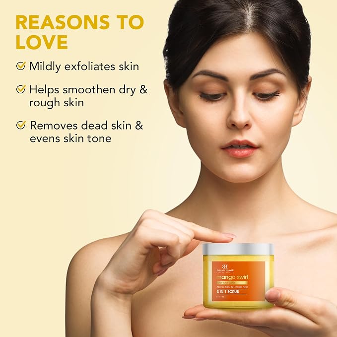 Botanic Hearth Mango Swirl Body Scrub | 8.8 Fl Oz | Exfoliating & Moisturizing - Image 6