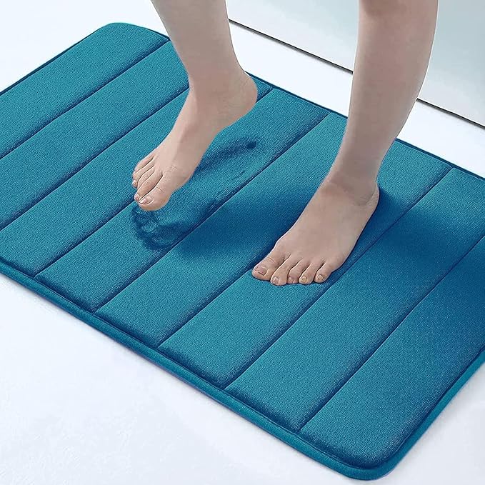Buganda Memory Foam Bath Mat, Ultra Soft and Non-Slip Bathroom Rugs, Water by Buganda