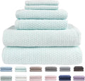 Everplush Diamond Jacquard 6 Pieces Bath Towel Set, Luxury Super Soft Oversized by Everplush