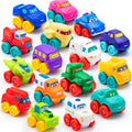 JOYIN Cartoon Cars, Soft Rubber Toy Car Set, Mini Vehicles, Bath Toy Car by JOYIN