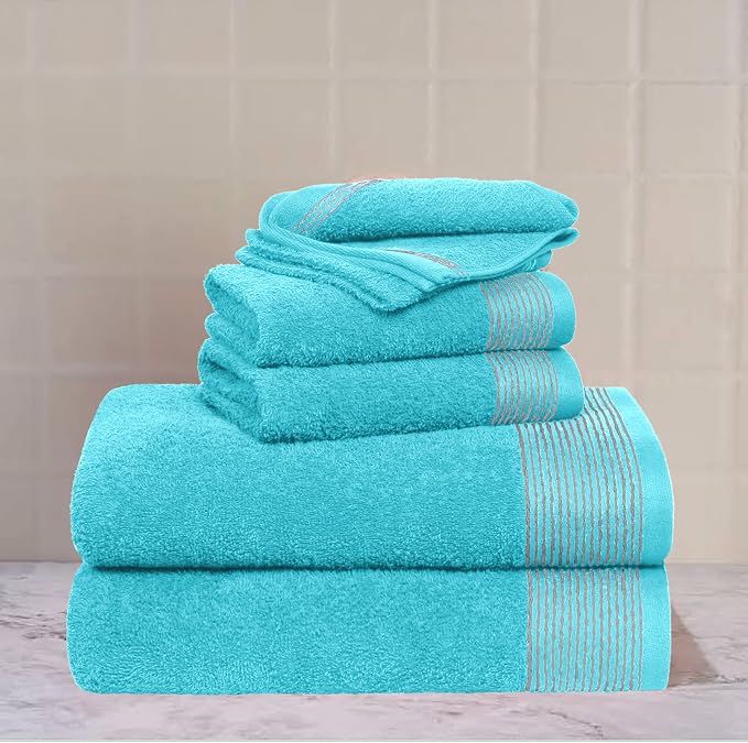 Belizzi Home 100% Cotton Ultra Soft 6 Pack Towel Set, Contains 2 Bath Towels - Image 2