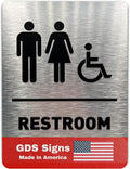 Unisex/Wheelchair Bathroom Sign by GDS by GDS