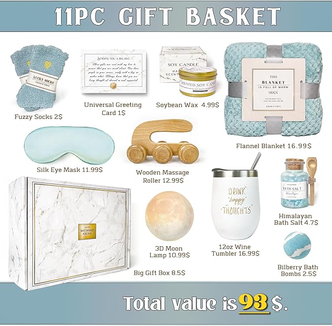 Birthday Gifts for Women Self Care Gifts Get Well Soon Gifts Baskets for Women - Image 2