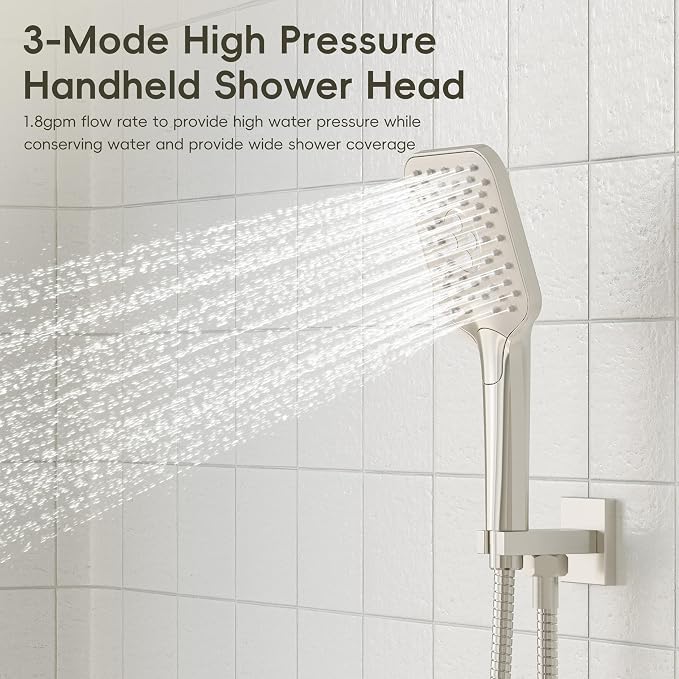 Gabrylly Shower System, Wall Mounted Shower Faucets Sets Complete - Image 4