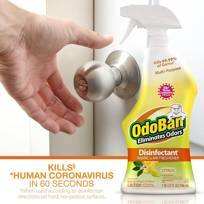 OdoBan 360-Degree Continuous Spray Natural Oil Real Citrus Orange Air Freshener - Image 5