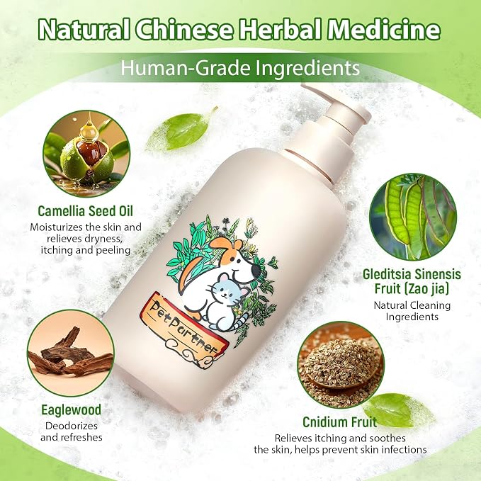 Cat and Dog Shampoo Conditioner, Hypoallergenic Medicated Puppy - Image 4