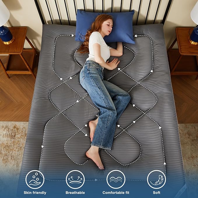 BEDLORE King Mattress Topper, Thick Pillow Top Pad - Image 5