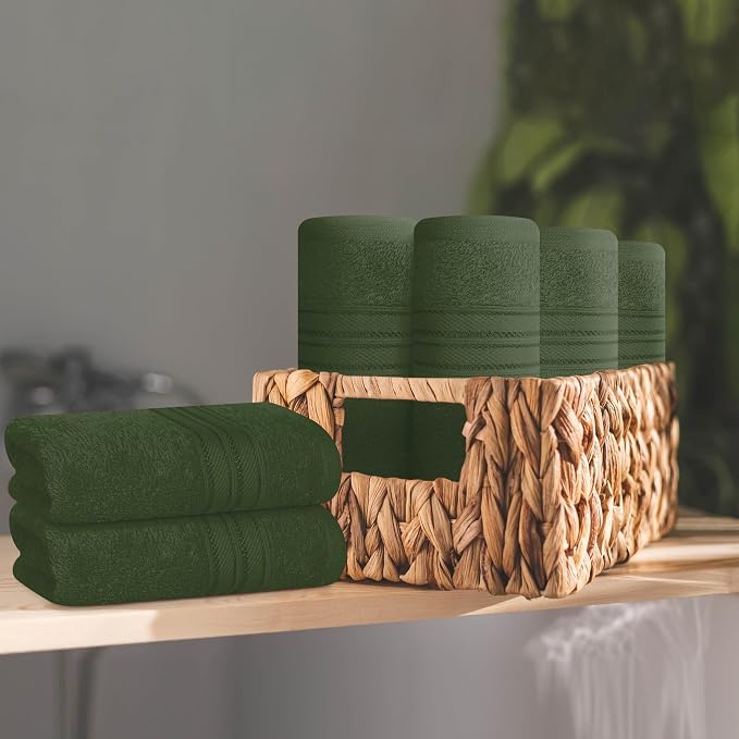 BOUTIQUO Ultra Soft Cotton Washcloths, Contains 12 Piece Face Cloths 12x12 inch - Image 3
