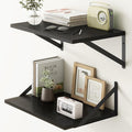 Fun Memories Black Floating Shelves 18 Inch Long, Rustic Floating Shelf by FunMemories