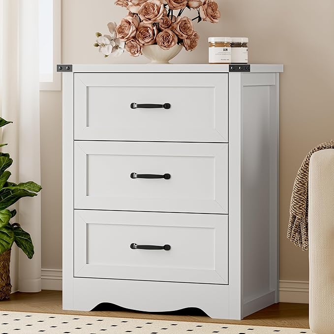 3-Drawer Dresser for Bedroom, Small Wooden Chest of Drawers - Image 8