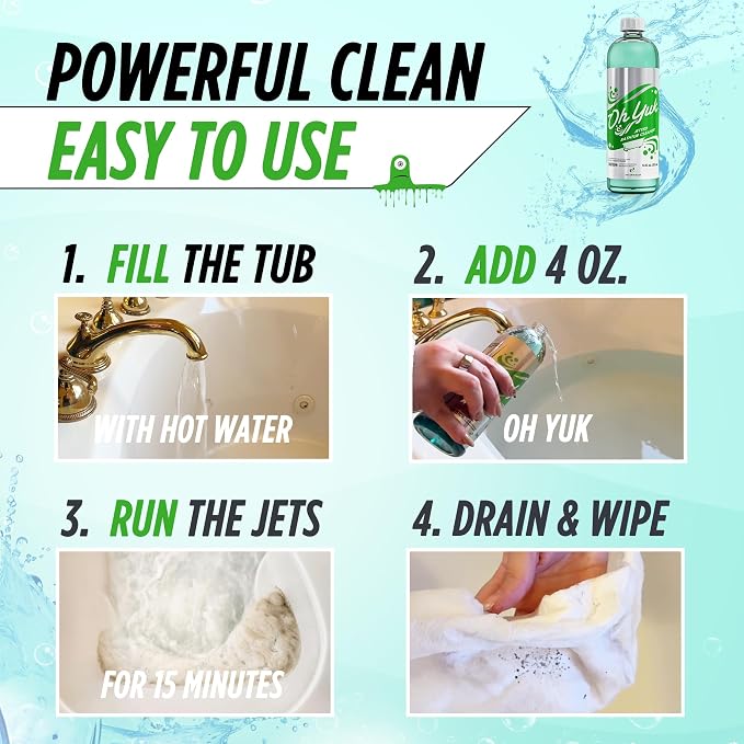 Oh Yuk Jetted Bathtub Cleaner for Jet Tubs, Whirlpools, The Most Effective - Image 5
