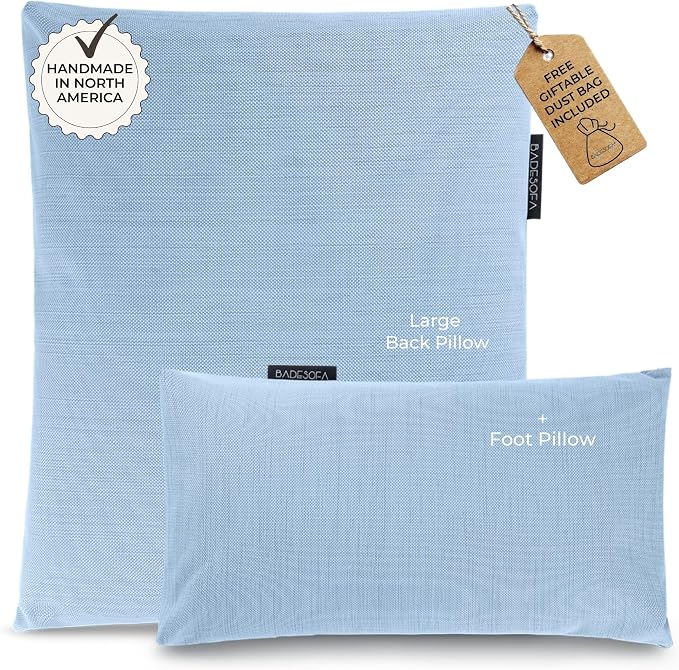 BADESOFA® Luxury Bath Pillow Set 2-Piece – Large Back Pillow & Foot Pillow by BADESOFA