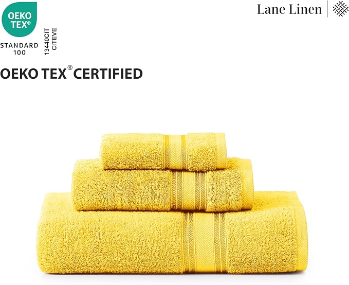 LANE LINEN 18 Pc Luxury Bath Towels Set – Ultra Soft 100% Mercerized Cotton - Image 8