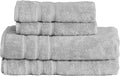 Mosobam Luxury Turkish 4pc Towel Set 30X58 16X30 Light Grey 700 GSM Bamboo by Mosobam