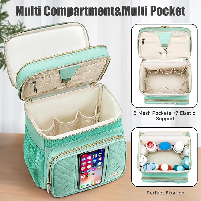 Large Toiletry Bag for Women Men, Bathroom Bag, Water Resistant Shower Bag - Image 5