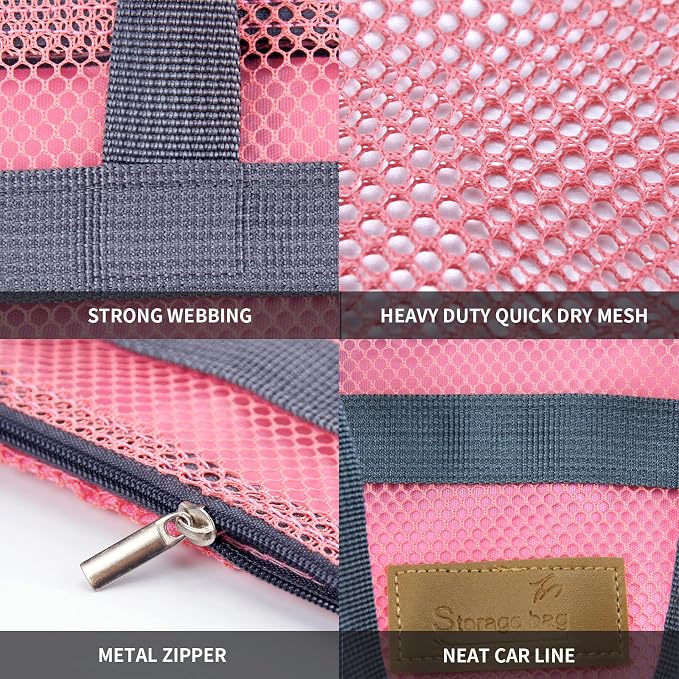 Mesh Shower Caddy Bag Portable Hanging Toiletry and Bath Organizer - Image 2
