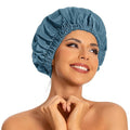Reusable Shower Cap for Women, Large Waterproof Shower Essentials Bonnet by Edoneery
