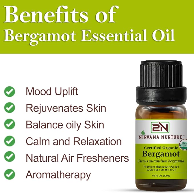 Bergamot Essential Oil USDA Certified Organic, 100% Pure Natural Premium Grade - Image 3