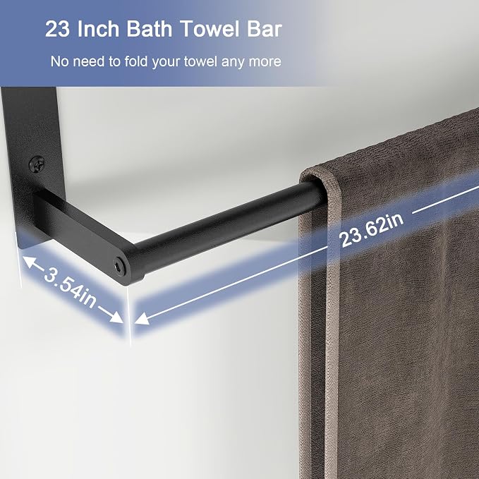 24 Inch Towel Racks for Bathroom, 2 Tire Bathroom Shelf - Image 3