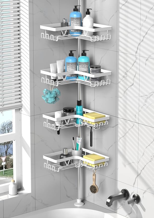 Shower Caddy Tension Pole Corner by DAOYA