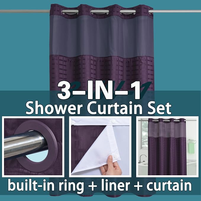 Conbo Mio Stall No Hook Shower Curtain - Image 3