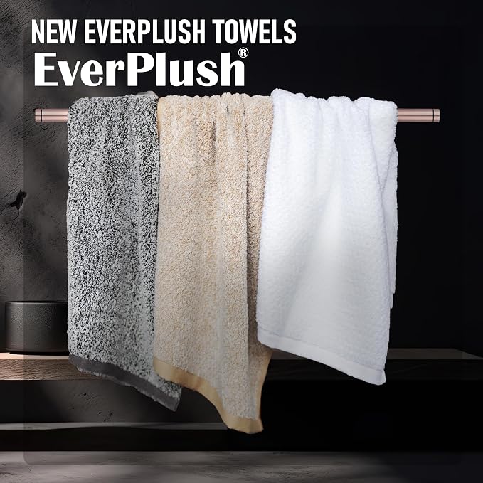 Everplush Diamond Jacquard 6 Pieces Bath Towel Set, Luxury Super Soft Oversized - Image 7