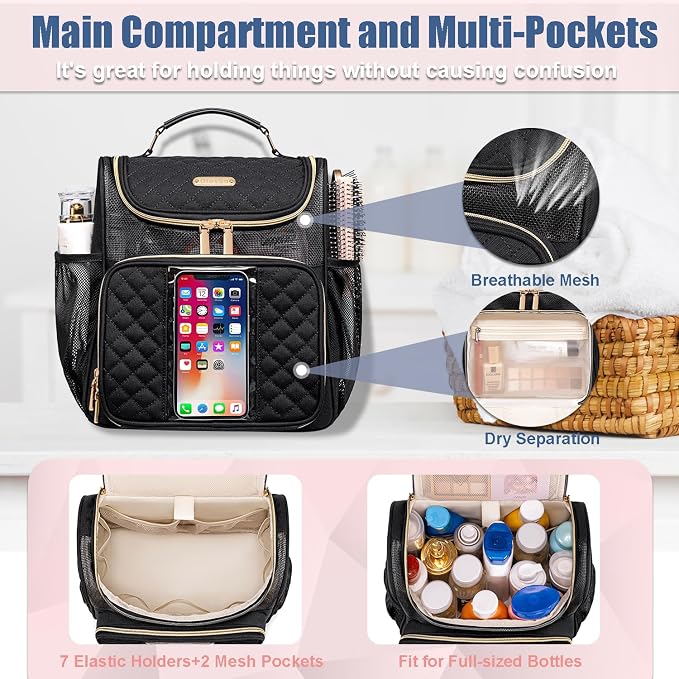 Large Toiletry Bag for Women Men, Portable Shower Caddy For College Dorms - Image 5