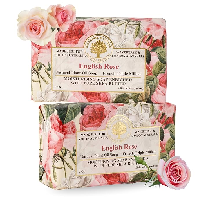 Wavertree & London English Rose Scented Natural Soap Bars by AustralianNaturalSoap
