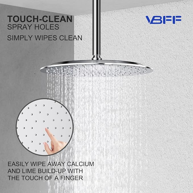 VBFF-Shower Head, rain shower head, 8 inch- Round Shower Head, 1.8 GPM Flow Rate - Image 7