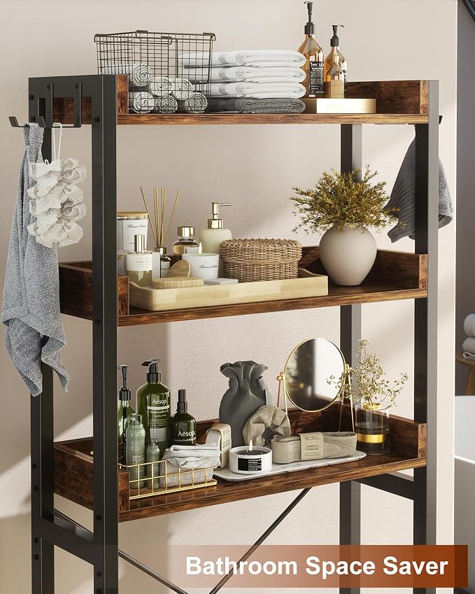 Ecoprsio Over-The-Toilet Storage Rack, 3-Tier Bathroom Organizer Shelf Over - Image 7