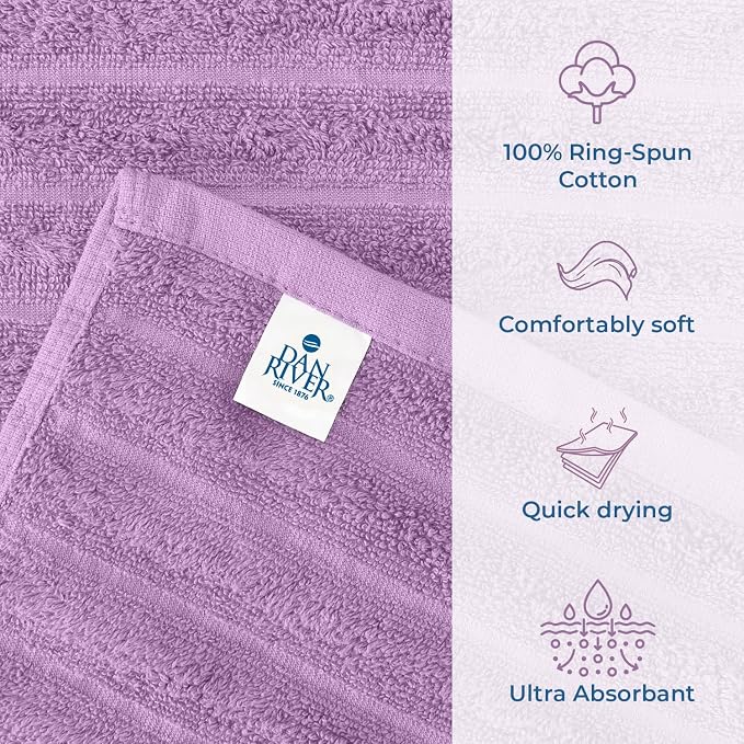 DAN RIVER Pack of 2 Bath Sheet 35x70 Inches, Ribbed XL Towels Oversized - Image 3