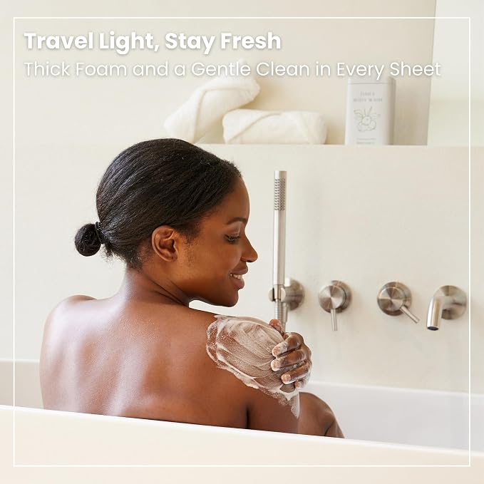 Body Wash Sheets in Tin, Zero Waste, Paraben-Free, Cruelty-Free, TSA-Friendly - Image 7