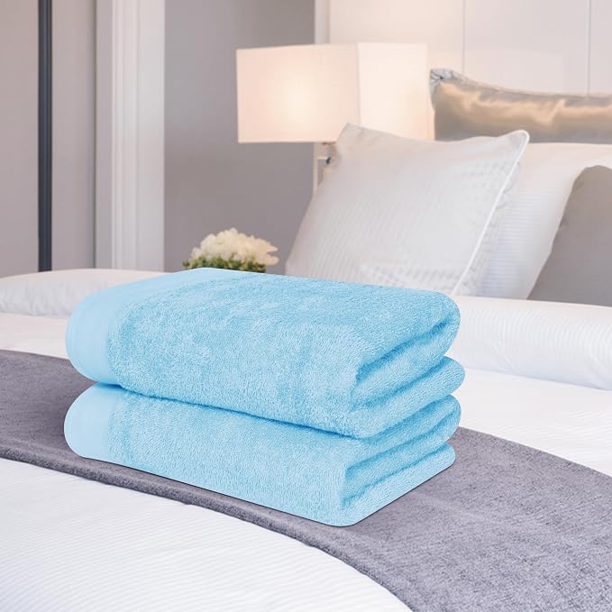 Cotton 2 Pack Oversized Bath Towel Set 28x55 inches, Large Bath Towels - Image 3