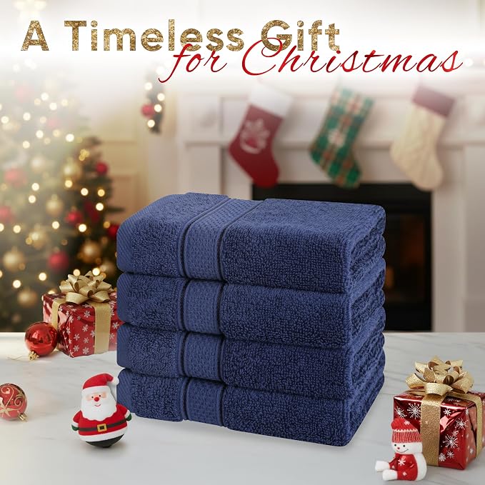 American Soft Linen Salem Washcloth Sets, 4 Piece Luxury 600 GSM 100% Cotton - Image 2