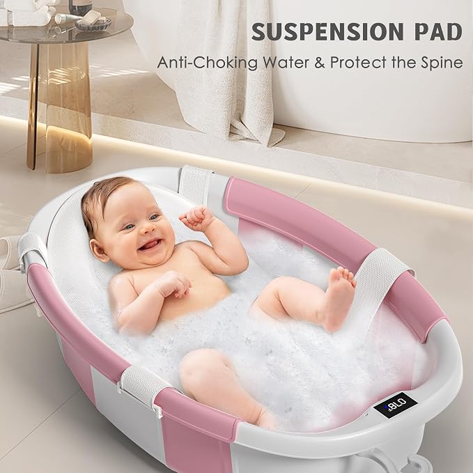 Collapsible Baby Bathtub for Newborn to Toddler 0-36 Months, Spacious Foldable - Image 6