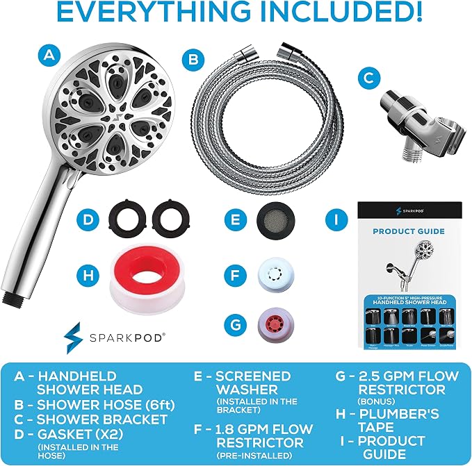 SparkPod 10-Mode Handheld Shower Head - Image 9