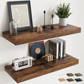 36 Inch Floating Shelves for Wall 2 Pack, Easy Install Engineered Wood Storage by Marsmiles