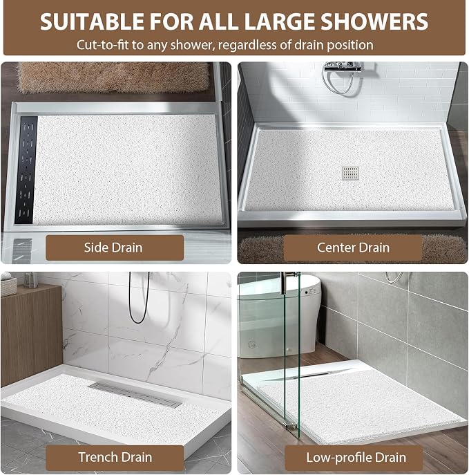 Shower Mat Non Slip: 35.4 x 23.6 Inch Extra Large Shower Mats - Image 9