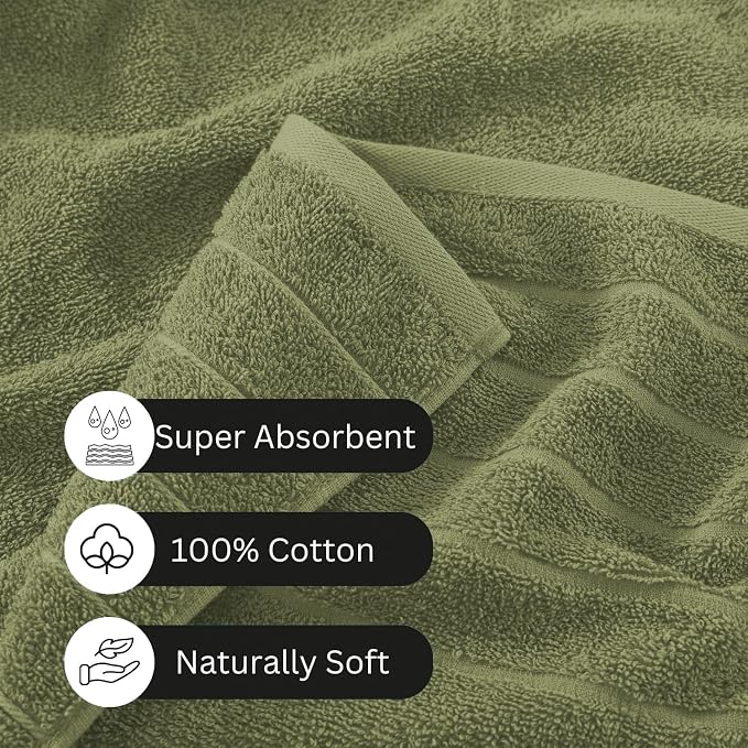 Casa Platino 100% Cotton Premium Bathroom Towel Set - Image 4