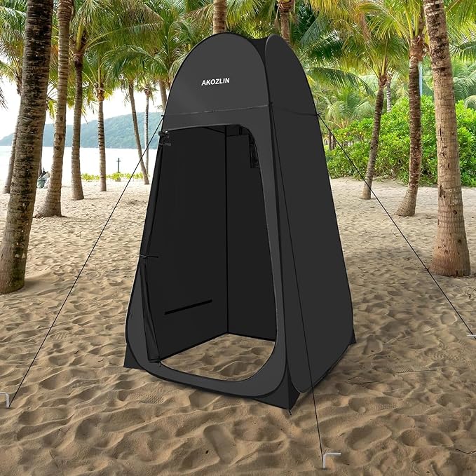 AKOZLIN Portable Pop Up Shower Tent Instant Privacy Dressing Changing Tent - Image 7