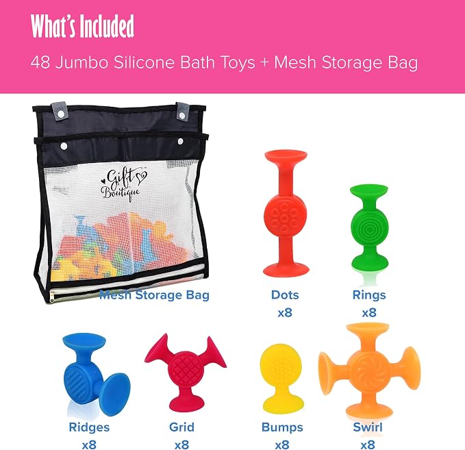 48 Pack Toddler Suction Cup Bath Toys - Image 2