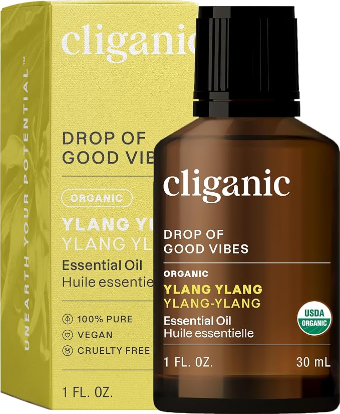 Cliganic Organic Ylang Ylang Essential Oil, 100% Pure Natural by Cliganic
