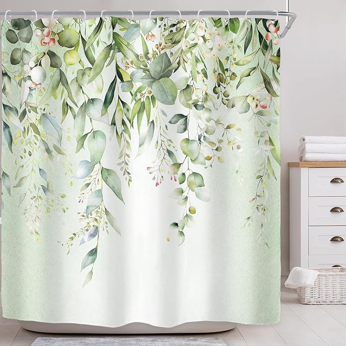 Riyidecor Colorful Floral Flowers Shower Curtain - Image 2